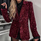🔥2025 HOT SALE🔥 Women’s Sparkly Sequin Button Long-Sleeve Jackets