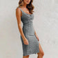 Women's U-Neck Denim Bodycon Cami Dress