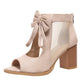 Women’s Bow Open-Toe Chunky Heel Sandals