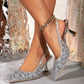 Women's pointed closed toe slingback heels