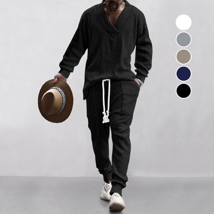 💥Arrived Today-SAVE60%💥Men's 2-Piece V-Neck Baggy Sweatshirt & Joggers Set