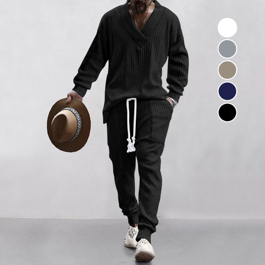 💥Arrived Today-SAVE60%💥Men's 2-Piece V-Neck Baggy Sweatshirt & Joggers Set