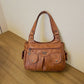 Women's Soft PU Leather Multi-Pocket Tote Bag