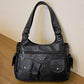 Women's Soft PU Leather Multi-Pocket Tote Bag