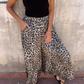 Women's Leopard Print Loose Casual Wide Leg Pants
