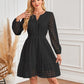 💕Limited Time 50% Off💕Women's V-Neck Long Sleeve Hollow Out Dress