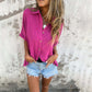 Women's Casual Solid Color Loose Fit Shirt