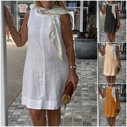Women’s Casual Round-Neck Sleeveless Dress