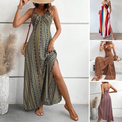 Printed Cami Maxi Dress with Side Split