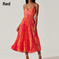 Women's Fashion V-Neck Sleeveless Printed Dresses