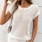 Women's Crochet Knit Hollow-Out T-Shirt