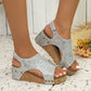 Women’s Round-Toe Platform Chunky Heel Sandals