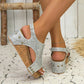 Women’s Round-Toe Platform Chunky Heel Sandals