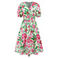 Women's V-neck Printed Casual Dress