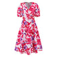 Women's V-neck Printed Casual Dress