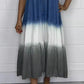 Tie-Dye Sleeveless Denim Maxi Dress