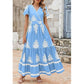 Women’s Casual V Neck Boho Maxi Dress