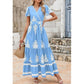 Women’s Casual V Neck Boho Maxi Dress