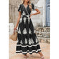 Women’s Casual V Neck Boho Maxi Dress