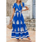 Women’s Casual V Neck Boho Maxi Dress