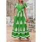 Women’s Casual V Neck Boho Maxi Dress