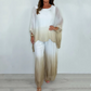 Mesh Mix Dip Dye Loose Flowy Top & Trouser Set
