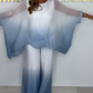 Mesh Mix Dip Dye Loose Flowy Top & Trouser Set