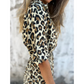 V-Neck Leopard Print Maxi Dress
