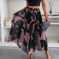 💜 LAST DAY PROMOTION - 50%OFF💜Trendy Print Elastic Waistband Flowy Maxi Skirt
