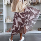 💜 LAST DAY PROMOTION - 50%OFF💜Trendy Print Elastic Waistband Flowy Maxi Skirt