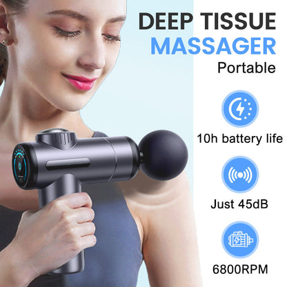 💥Portable Deep Tissue Massager with 99 Speeds & 8 Heads🎁