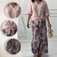 Women's Fashion Loose Cardigan Shirt & High Waist Pants Two Piece Set