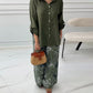 Women's Fashion Loose Cardigan Shirt & High Waist Pants Two Piece Set