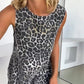 Women's Sleeveless Leopard Print Mini Dress