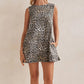 Women's Sleeveless Leopard Print Mini Dress