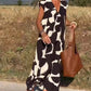 V-Neck Print Dress