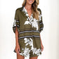 Casual Printed Short Sleeve Shirt & Shorts 2-Piece Set