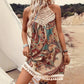 Women's Holiday Casual Retro Floral Print Halter Dresses