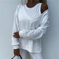 Women's Solid Color Vest & V-Neck Long Sleeve Top & Pants 3-Piece Set