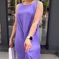 💜Limited Sale 50% OFF💜Women's Purple Sleeveless Loose Fit Maxi Dress