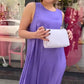 💜Limited Sale 50% OFF💜Women's Purple Sleeveless Loose Fit Maxi Dress