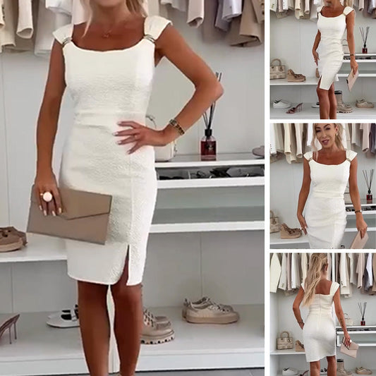 Women’s Elegant Bodycon Dress with Side Slit🌙 Free Moon & Star Necklace for today’s first 30 orders! 🎁