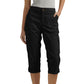 Multi-Pocket Solid Color Casual Cargo Capri Pants