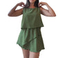 Women's Ruffle Hem Sleeveless Romper