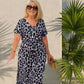 🌸2025 Hot Sale🌸Women's Leopard V-Neck Long Dress with Belt-Buy 2 Get 10% Off