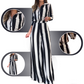 Zebra Striped Shirt + Wide Leg Pants Set