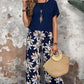 🌸Summer Specials🌸Women's Casual Floral Print Wide Leg Trousers and Short Sleeve Top Set