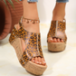 💫Women's Leopard Print Wedge Sandals👡