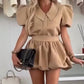 Women's Top & Mini Pleated Skirt 2-Piece Set