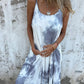 Women's Printed Spaghetti Strap Backless Dress